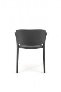 SCAUN TERASA K491, NEGRU, DIN POLIPROPILENA , STIL MODERN, SUPRAPOZABIL - Img 3
