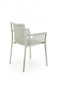 SCAUN TERASA K492, GRI DESCHIS, DIN POLIPROPILENA , STIL MODERN, SUPRAPOZABIL - Img 7