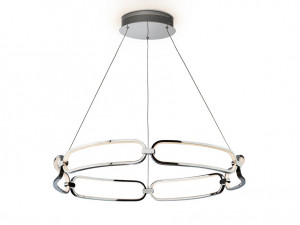 SCHULLER, LUSTRA/PLAFONIERA COLETTE, 80CM, CROM/OPAL, DIN ALUMINIU SI SILICON, STIL MODERN - Img 3