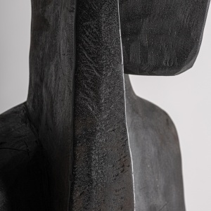 SCULPTURA NALA 157CM, REALIZATA DIN LEMN DE SUAR, STIL CONTEMPORAN, FINISAJ NEGRU, VICAL HOME - Img 4