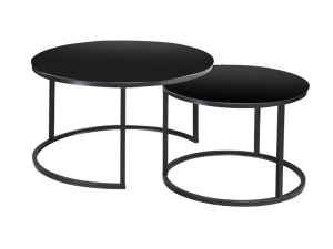 SET 2 MASUTE DE CAFEA ATLANTA D NEGRU LUCIOS/NEGRU MAT, STIL MODERN