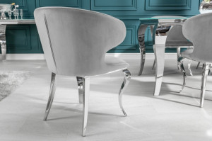 SET 2 SCAUNE, CATIFEA GRI, BAROC II, COD 38872, DESIGN EXCLUSIV CLASIC - Img 3