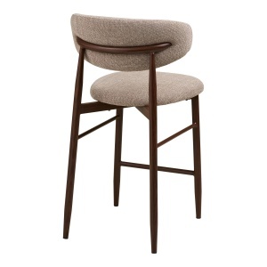 SET 2 SCAUNE DE BAR LEVANTO, DIN METAL SI TEXTIL, CULOARE NISIPIU, HOUSE NORDIC - Img 5