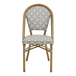 SET 2 SCAUNE DE TERASA LAURIA, REALIZAT DIN ALUMINIU SI TEXTIL, CULOARE BAMBUS, HOUSE NORDIC - Img 3