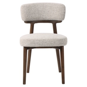 SET 2 SCAUNE DINING, BASKER, REALIZAT DIN LEMN SI TEXTIL IGNIFUG, CULOARE MARO/BEJ, DESIGN DEOSEBIT, RICHMOND INTERIORS