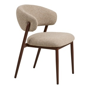 SET 2 SCAUNE DINING CAVI, REALIZAT DIN METAL, FURNIR SI TEXTIL, CULOARE NATUR/MARO, HOUSE NORDIC - Img 4