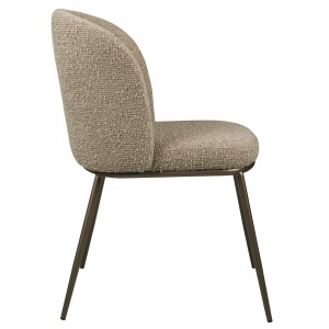 SET 2 SCAUNE DINING, ELVI, REALIZAT DIN METAL SI TEXTIL IGNIFUG, CULOARE CAPPUCCINO, DESIGN DEOSEBIT, RICHMOND INTERIORS - Img 2