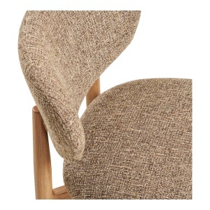 SET 2 SCAUNE DINING ISOLA, DIN METAL SI TEXTIL, CULOARE NATUR/MARO, HOUSE NORDIC - Img 7
