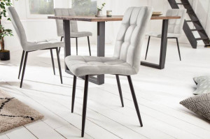 SET 2 SCAUNE, DINING, MODENA, MICROFIBRA, GRI ANTICHIZAT, DESIGN MODERN, ARTIM GROUP SELECTION - Img 3