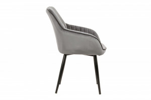 SET 2 SCAUNE ELEGANTE DINING SAU BIROU TURIN ARGINTIU/GRI, DESIGN MODERN - Img 3