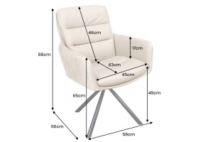 SET 2 SCAUNE ROTATIVE, BIG GEORGE, PIELE ECO, MICROFIBRA SI METAL, ARTIM GROUP SELECTION - Img 8