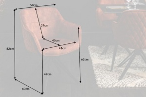 SET 2 SCAUNE ROTATIVE, EUPHORIA, DIN METAL SI CATIFEA, STIL RETRO, ARTIM GROUP SELECTION - Img 3