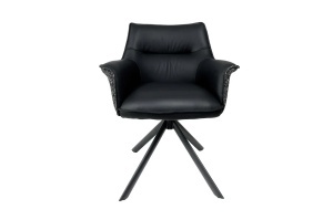 SET 2 SCAUNE ROTATIVE, LE GRAND, NEGRU, PIELE ECO SI MATERIAL TEXTIL, ARTIM GROUP SELECTION - Img 7