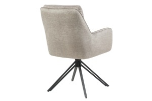 SET 2 SCAUNE ROTATIVE, PROMETHEUS, 180 grade, REALIZAT DIN METAL SI TEXTIL VELUR, CULOARE TAUPE, ARTIM GROUP - Img 9