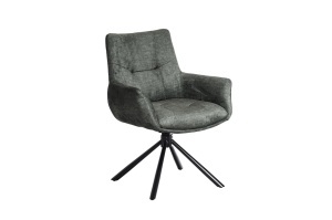 SET 2 SCAUNE ROTATIVE SIGNATURE, REALIZAT DIN METAL SI CATIFEA , CULOARE VERDE, INVICTA INTERIOR - Img 6