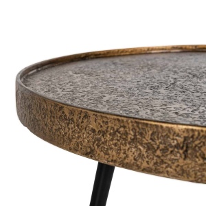 SET 3 MASUTE DE CAFEA LUTON 211220, CONFECTIONATE DIN MDF SI METAL, CULOAREA AURIU/NEGRU, STIL MODERN - Img 4