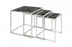 SET 3 MASUTE , ELEMENTS, DIN METAL SI STICLA, COD 40096 DESIGN MODERN - Img 6