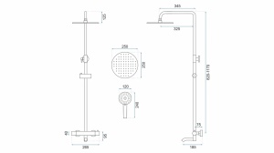 SET DE DUS REA LUNGO CU TERMOSTAT, AURIU PERIAT, DIN ALAMA, CALITATE SUPERIOARA - Img 8