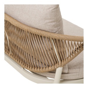 SET DE EXTERIOR, ABELA, REALIZAT DIN ALUMINIU, POLIRATAN SI TEXTIL, CULOARE NATUR/NISIPIU, HOUSE NORDIC - Img 7