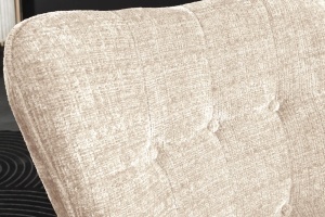 SET FOTOLIU SI TABURET SCANDINAVIA, DIN METAL SI TEXTIL CHENILLE, CULOARE SAMPANIE, INVICTA INTERIOR - Img 13