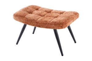SET FOTOLIU SI TABURET SCANDINAVIA, DIN METAL SI TEXTIL CHENILLE, CULOARE CARAMIZIU, INVICTA INTERIOR - Img 4