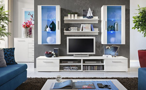 SET LIVING MODULAR CU LED GALINO G 23 WWH GG STIL MODERN ASM