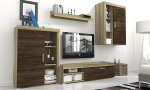SET LIVING OLI GRI/WENGE DESIGN SCANDINAV PSK