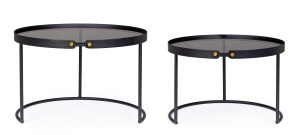 SET MASUTE DE CAFEA ZEINA ROUND NEAGRA, CONFECTIONATA DIN OTEL, STIL MODERN - Img 2