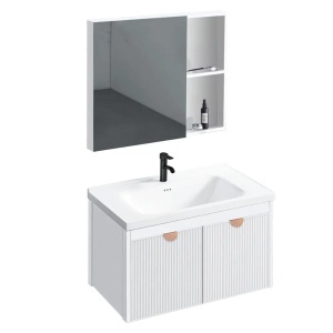 SET MOBILIER DE BAIE CU LAVOAR, OGLINDA, MARIO 60CM, ALB, JUST IN COLLECTION