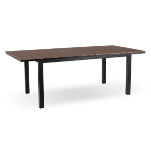 SET MOBILIER DE GRADINA/TERASA,ARGOS 160-260CM, ARTIM MEBLE, MASA SI 8 FOTOLII, DIN TEHNORATAN SI COMPOZIT, CULOARE NUC/NEGRU - Img 5