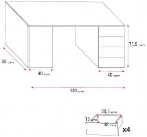 SISTEM MODULAR PENTRU CAMERA COPII ALBASTRU RAJ4 KM DESIGN MODERN - Img 4