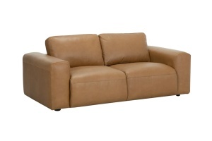 SOFA ELEGANTA DE BIROU BIG GEORGE 205CM, PENTRU 2 LOCURI, REALIZAT DIN LEMN SI PIELE ECO, CULOARE MARO, INVICTA INTERIOR