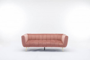 SOFA MODERNA 225CM, TEXTIL FIN( CATIFEA), ROZ/AURIU, DESIGN EXCLUSIVIST, ARTIM GROUP SELECTION - Img 2
