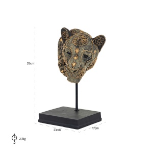 STATUETA DECORATIVA PANTHER YARO, MULTICOLORA, 35 CM, DIN POLIRASINA - Img 4