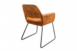STOC 1 BUC!!! SCAUN MARO ANTIC, MUSTANG, DIN METAL SI PIELE ECO( MICROFBRA), DESIGN VINTAGE - Img 4