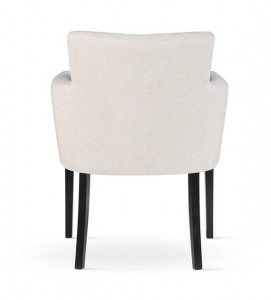 STOC 2 BUC!!! SCAUN DINING AZURRO, CREM/NEGRU, TAPITERIE DIN CATIFEA SI PICIOARE DIN LEMN, STIL MODERN - Img 3