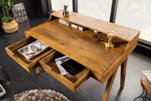 STOC !!! BIROU, MONSOON 120CM, LEMN MASIV DE MANGO, DESIGN RETRO - Img 7