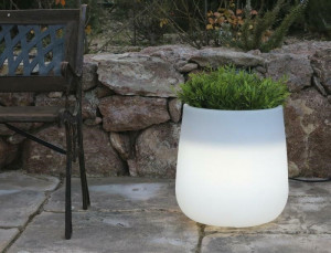SUPORT GHIVECI ILUMINAT CAMELIA 40 C STIL MODERN, REALIZAT DIN POLIETILENA - Img 1