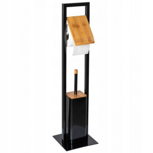 SUPORT REA TOALETA, METAL SI BAMBUS 391913, DESIGN MODERN, CALITATE SUPERIOARA, REA - Img 3