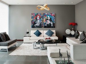 TABLOU DECORATIV GIOCONDA 253987, PICTURA ACRILICA PE PANZA, STIL MODERN, SCHULLER - Img 3