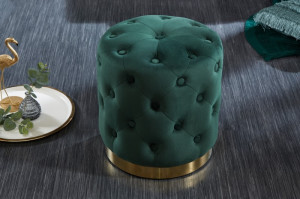 TABURET BAROCK CHESTER VERDE INCHIS/AURIU 39241 STIL CLASIC - Img 2