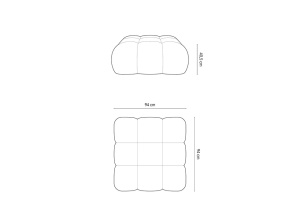 TABURET BELLIS, 94 CM, NEGRU 100, TAPITERIE DIN CATIFEA, DESIGN DEOSEBIT - Img 5