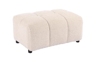 TABURET CLOUD 100CM, 3, REALIZAT DIN LEMN SI MATERIAL BOUCLE, CULOARE BEJ