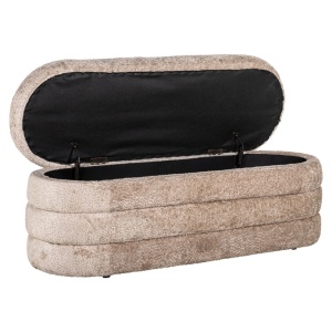 TABURET CU SPATIU DE DEPOZITARE CAMILLE SHEEP NATURE 01, S4616, CONFECTIONAT DIN 100% POLIESTER, LEMN, PLACAJ SI SPUMA - Img 4