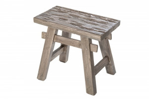 TABURET HEMINGWAY 50 CM GRI MAHON 40313 STIL RUSTIC - Img 5