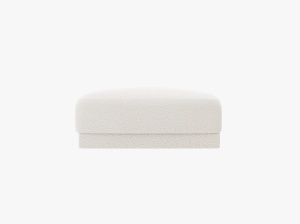 TABURET MILEY, ALB, CU TAPITERIE DIN TEXTIL BOUCLE BALOO, MICADONI