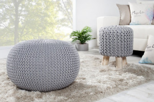 TABURET MULTIFUNCTIONAL GRI LEEDS 23106 - DESIGN MODERN - Img 4