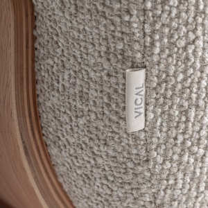 TABURET SASI 63CM, REALIZAT DIN FURNIR SI TEXTIL , STIL CONTEMPORAN, FINISAJ NATUR/BEJ, VICAL HOME - Img 5