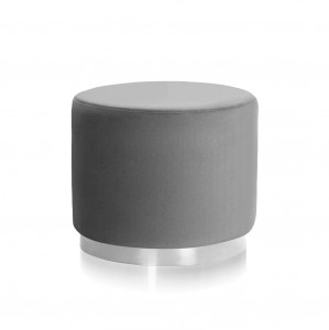TABURET SISI, GRI/CROM, DESIGN MODERN