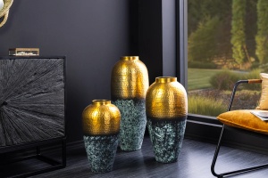 VAZA, ORIENT XL 75CM, METAL, AURIU, REALIZAT MANUAL, ARTIM GROUP SELECTION - Img 6